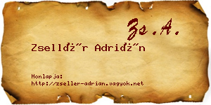 Zsellér Adrián névjegykártya